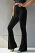 'Ruth' Ribbed High Waist Flare Pants - Celes Fashion